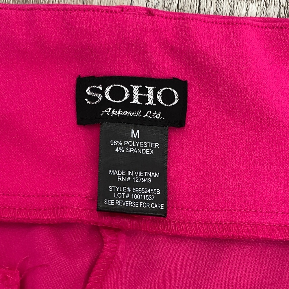 Soho Apparel Vibrant Pink Women's Trousers - Picture 7 of 12